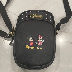 Disney Black Crossbody Bag with Mickey and Minnie